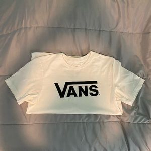 Big Kids White Vans T-Shirt